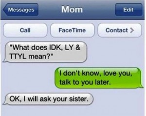 mom texting funny