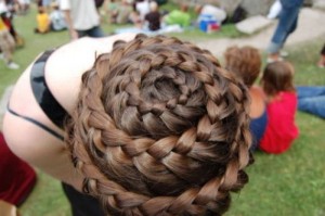 complicated braid hairstyle