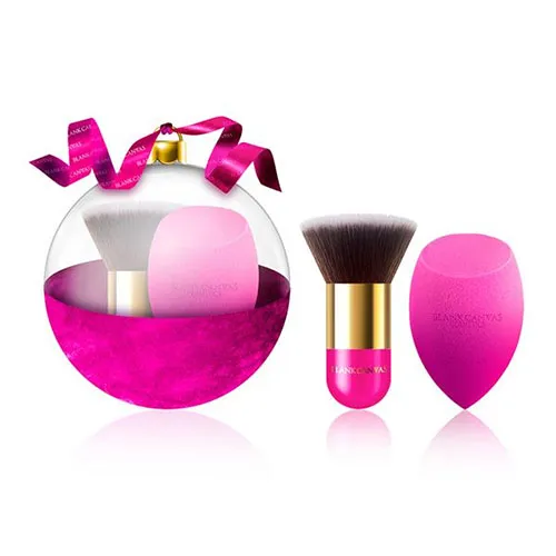 Blank Canvas 2 Piece Christmas pink Bauble 