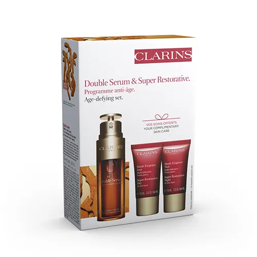 Clarins Double Serum & Super Restorative Skincare Set