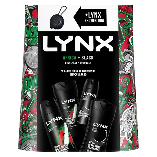 Lynx Africa & Black The Supreme Squad 4pc Set 