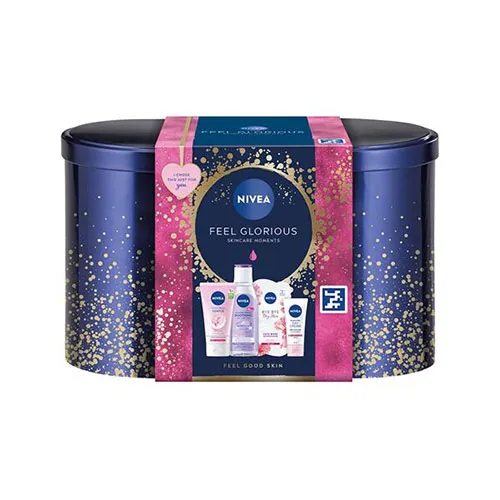 Nivea feel glorious tin set 